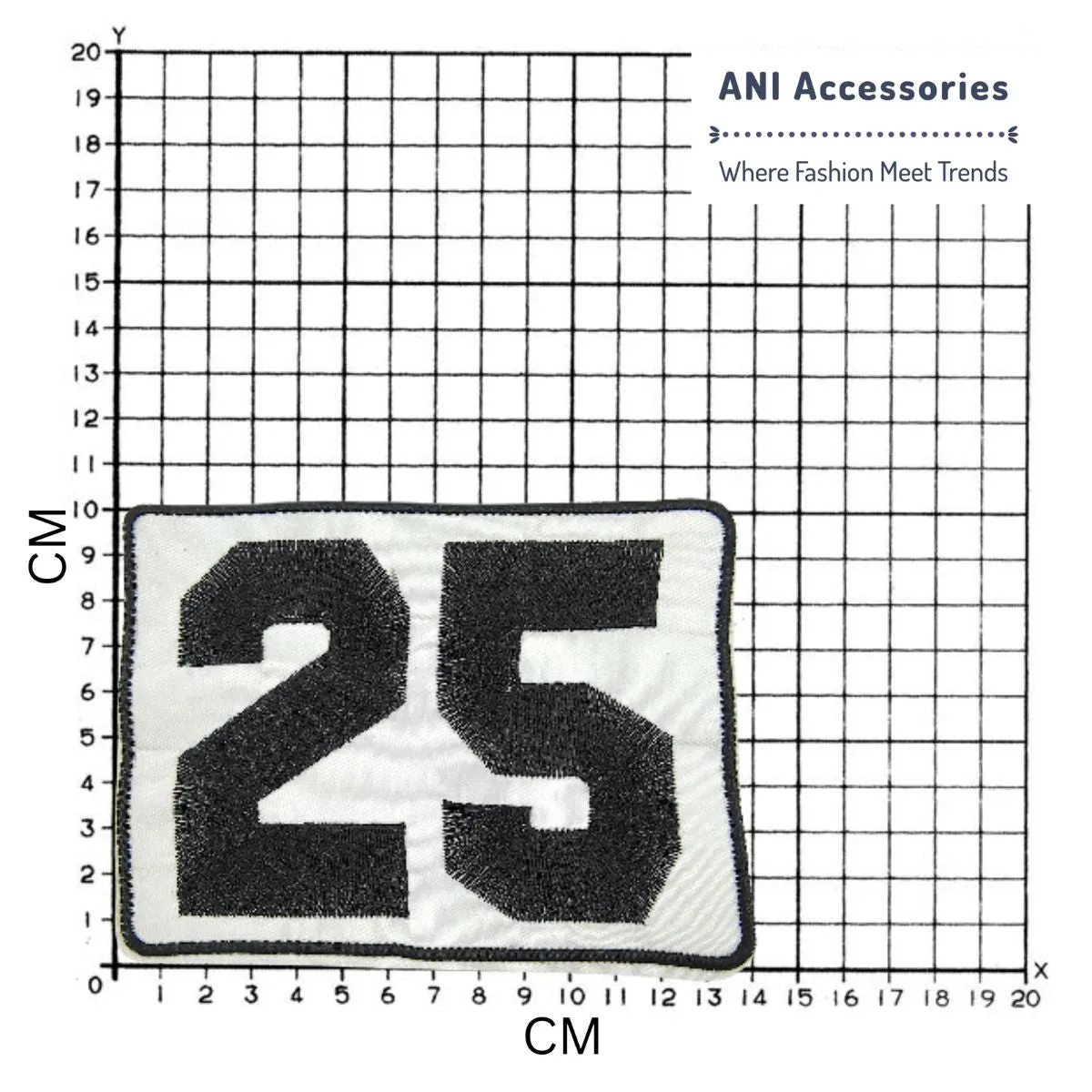 25 Embroidery Black & White Sew Patch