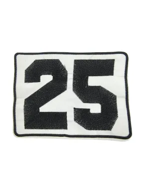 25 Embroidery Black & White Sew Patch