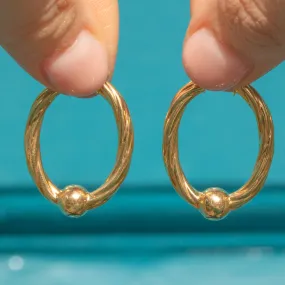 9ct Gold Twisted Hoop Earrings