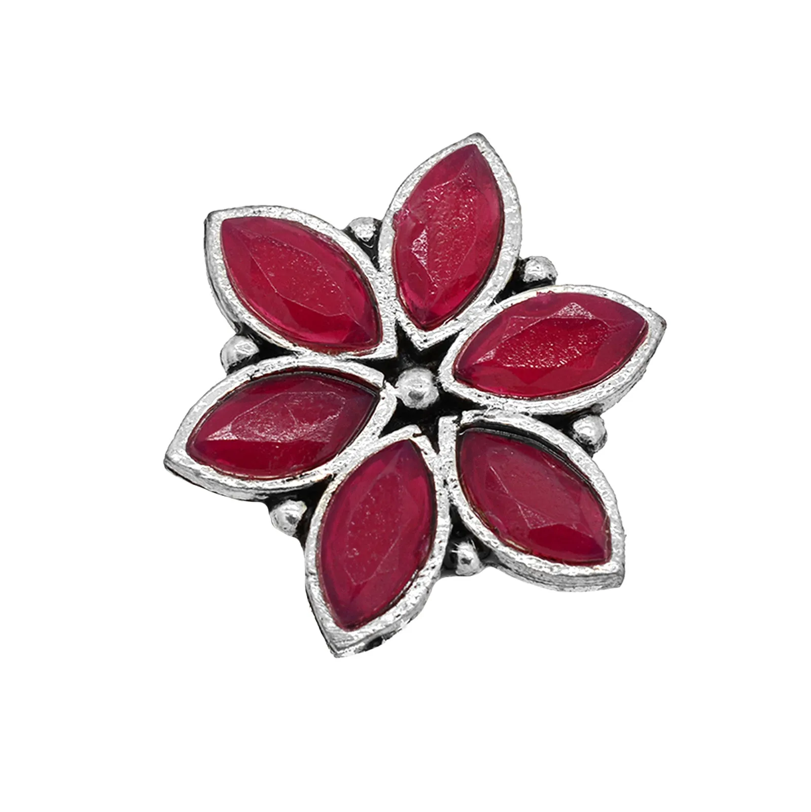 Ageless Red Stone Silver Ring