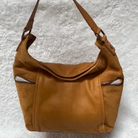 American Leather Co. Large Leather and Suede Hobo - Erie Cafe Latte,