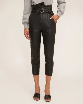 Anniston Leather Pant in Black