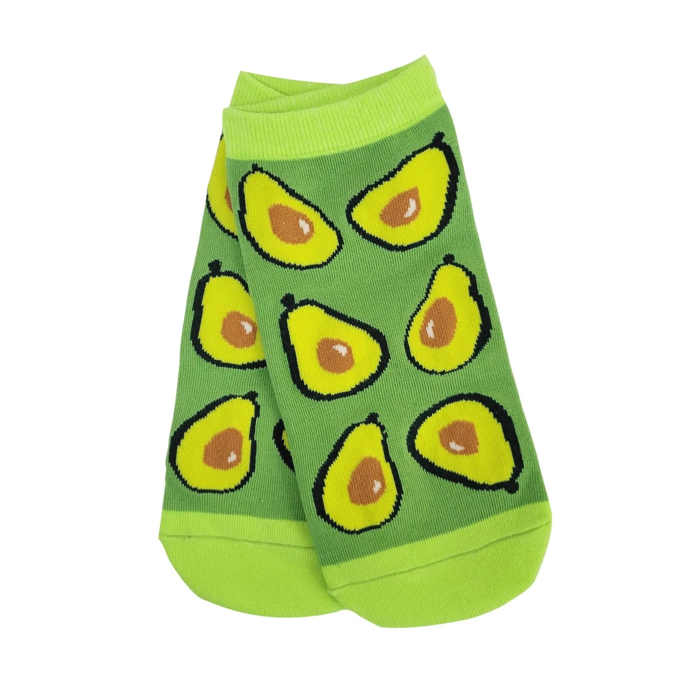 Avocado Patterned Ankle Socks (Adult Medium - Women's Shoe Sizes 5-10)