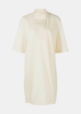 Beige High-Neck Vareuse Dress