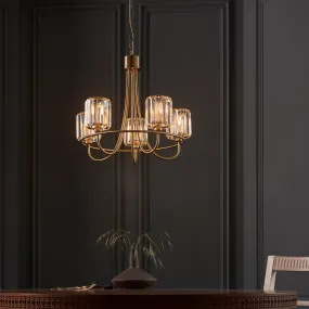 Berenice Brass 5 Light Pendant - Clear Cut Glass Shades Damaged Box