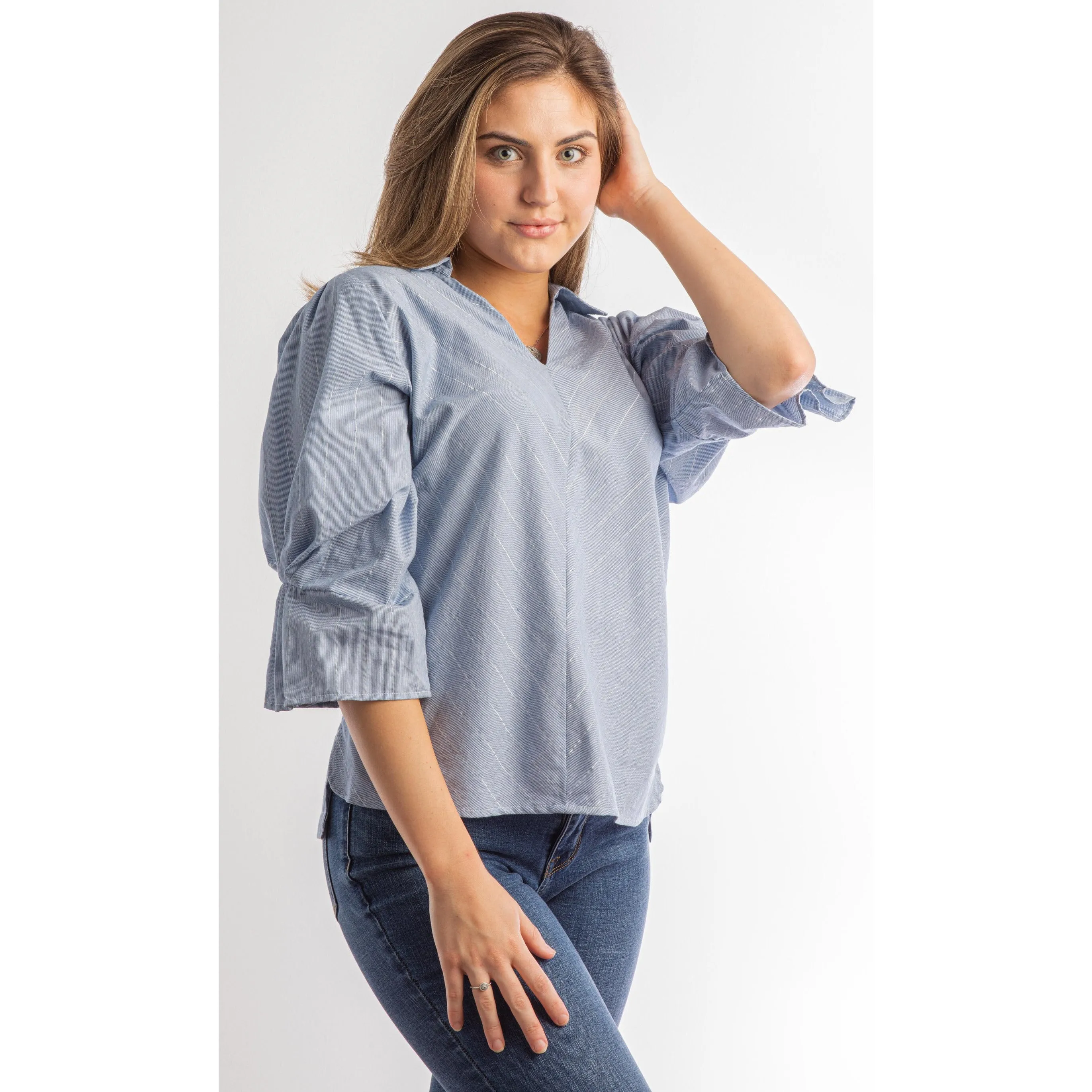 Blue Posy Top