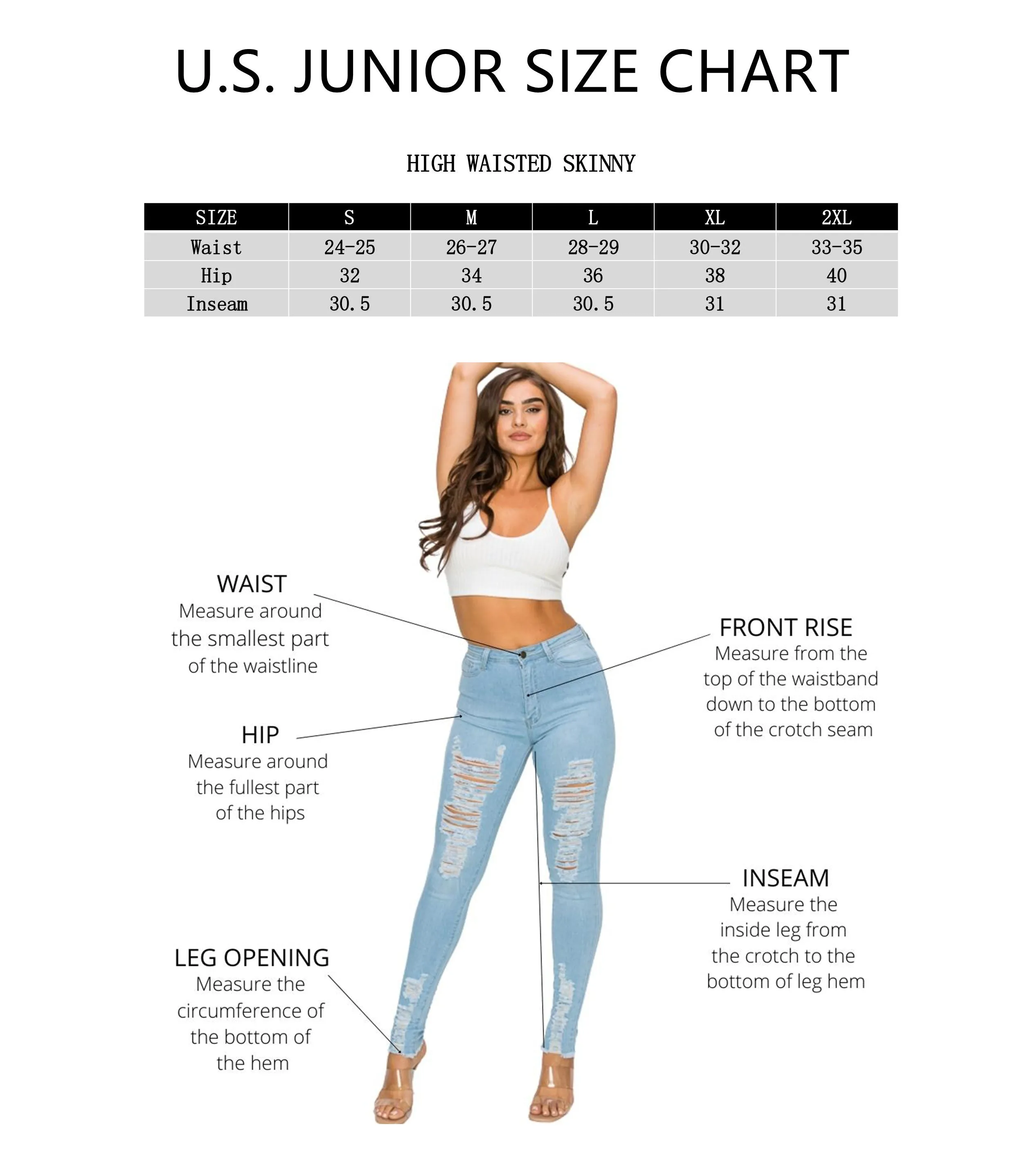 BO-312 HIGH WAISTED STRETCHY SKINNY DENIM JEANS