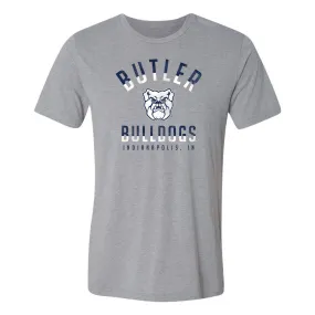 Butler University Bulldogs Division Arch Canvas Triblend Short Sleeve T Shirt - Athletic Grey