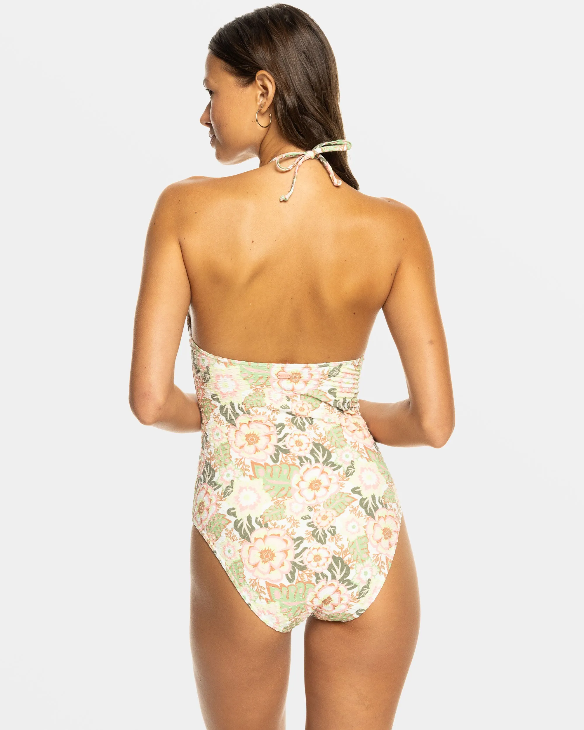 Canarias One Piece Swimsuit - Oil Green Wild Flower Swim