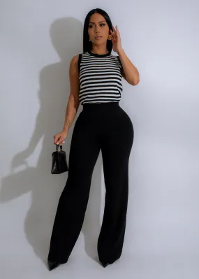 Can't Replace Me Knit Pant Set Black