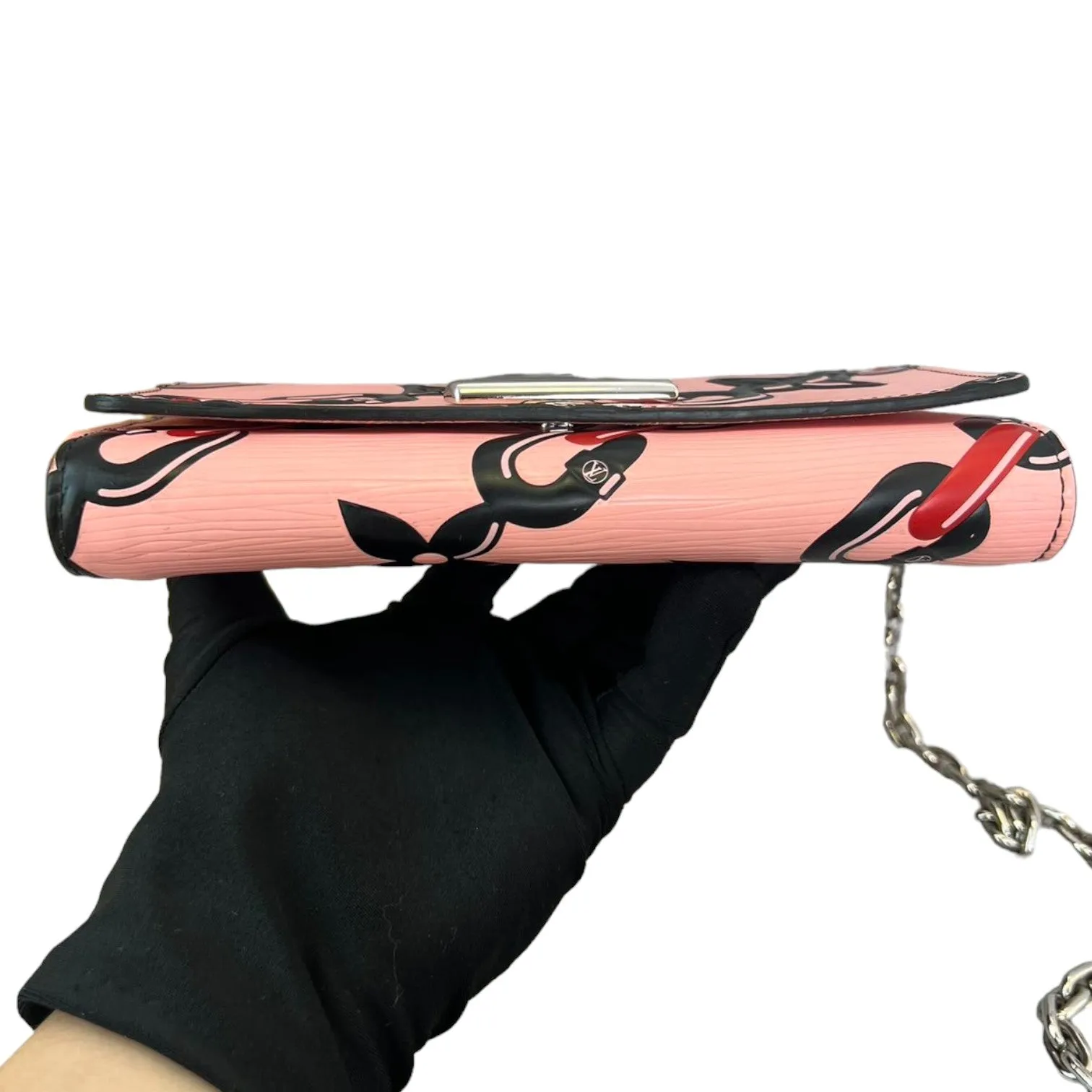 Chain Flower Twist WOC Shoulder Epi Pink SHW