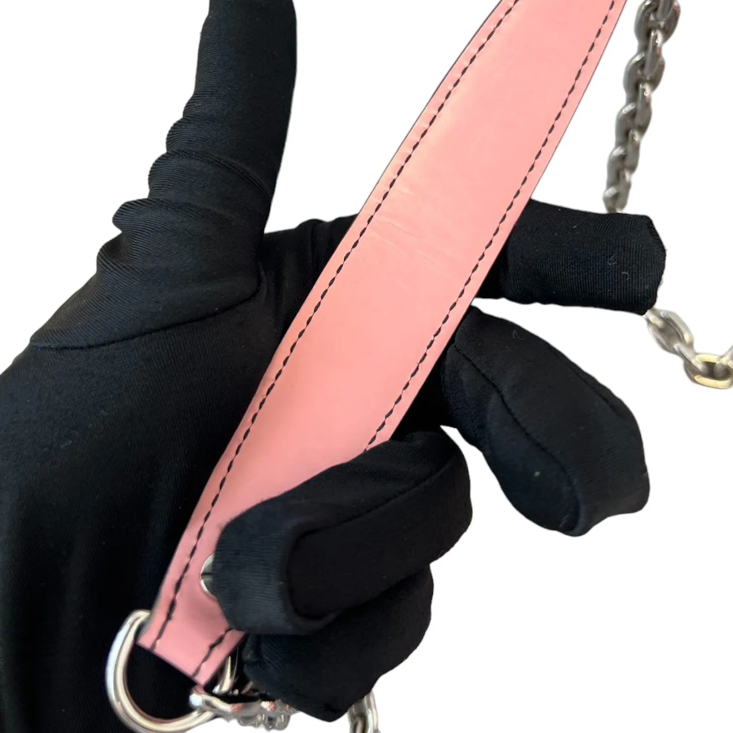 Chain Flower Twist WOC Shoulder Epi Pink SHW