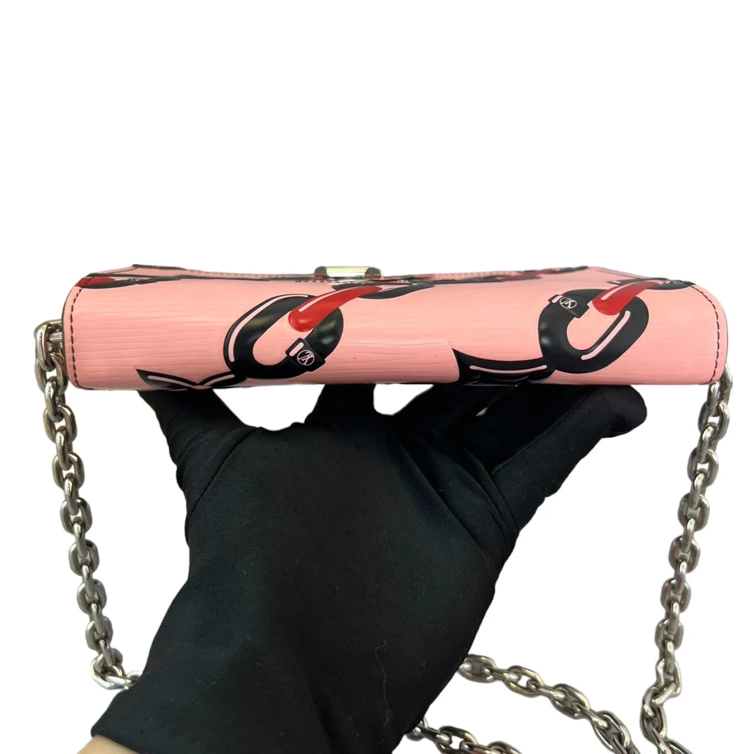 Chain Flower Twist WOC Shoulder Epi Pink SHW