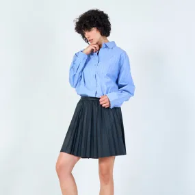 Classic striped oversized button-down shirt wholesale