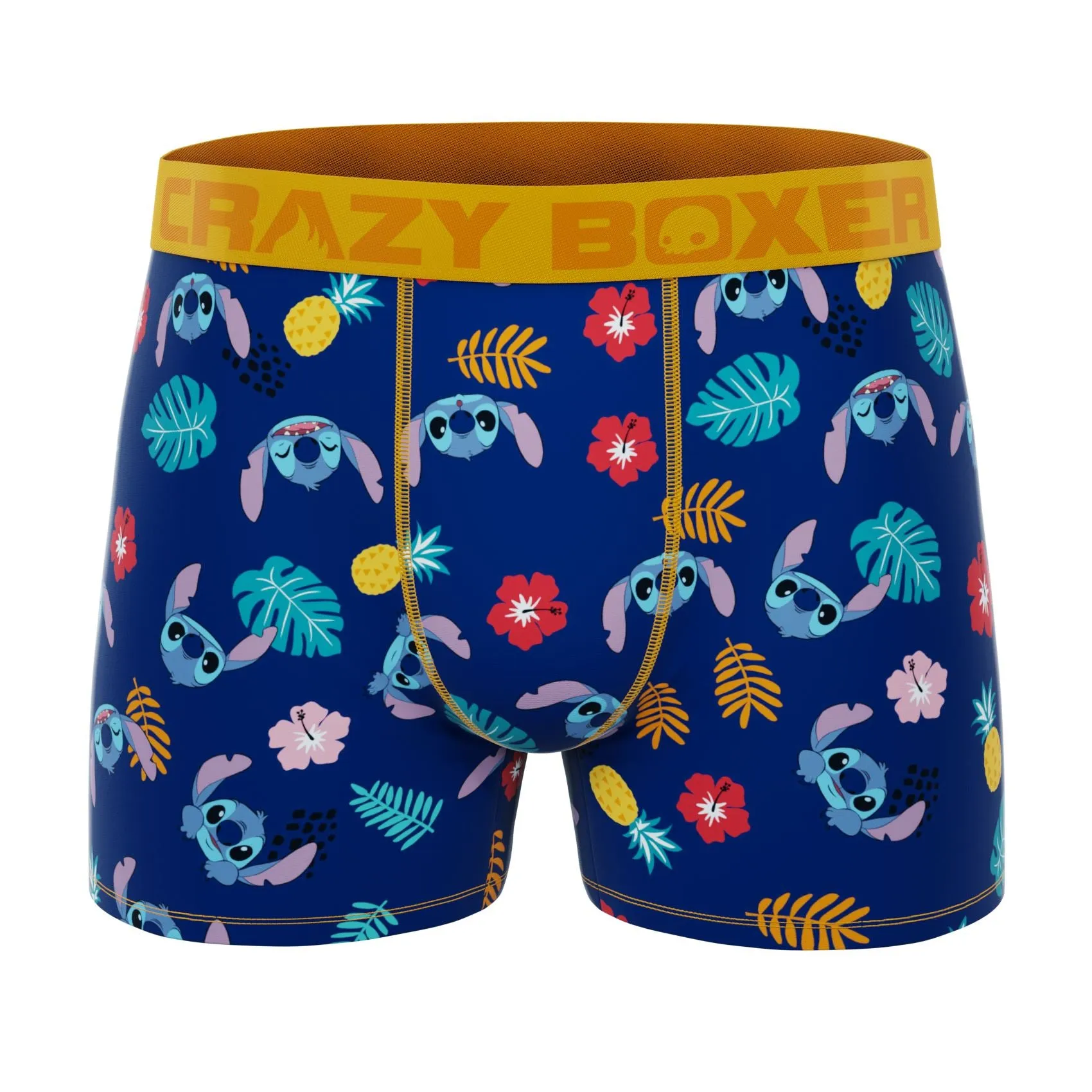CRAZYBOXER Disney Tropical Stitch Men's Boxer Briefs (2 Pack)