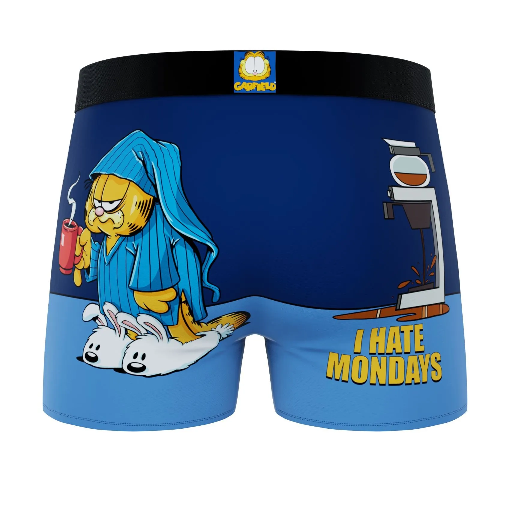 CRAZYBOXER Garfield Faces Mondays Men's Boxer Briefs (2 pack)