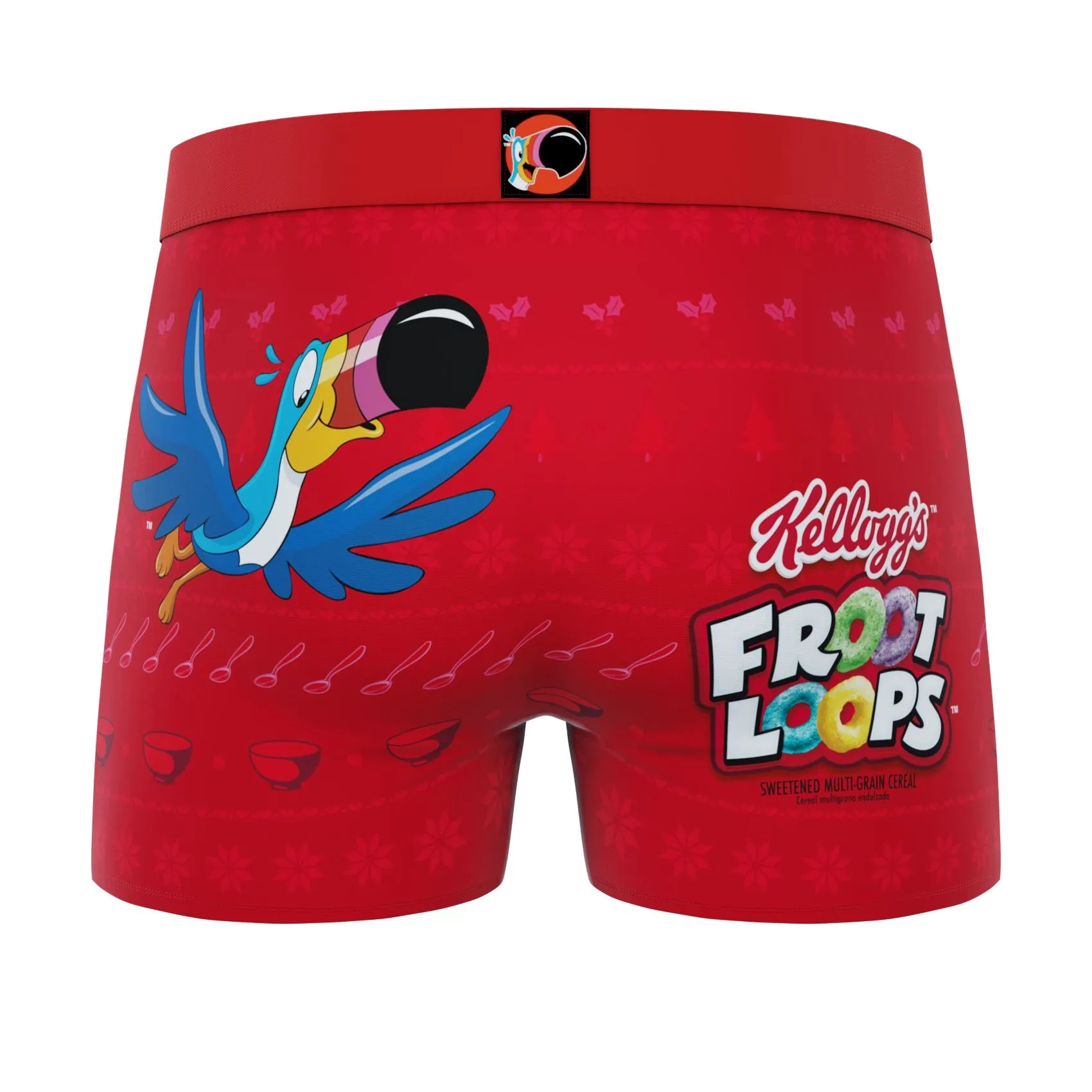 CRAZYBOXER Kellogg's Frosted Flakes and Froot Loops Men's Boxer Briefs (5 Pack)