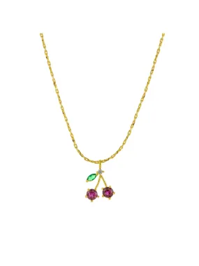 CZ Cherry Necklace