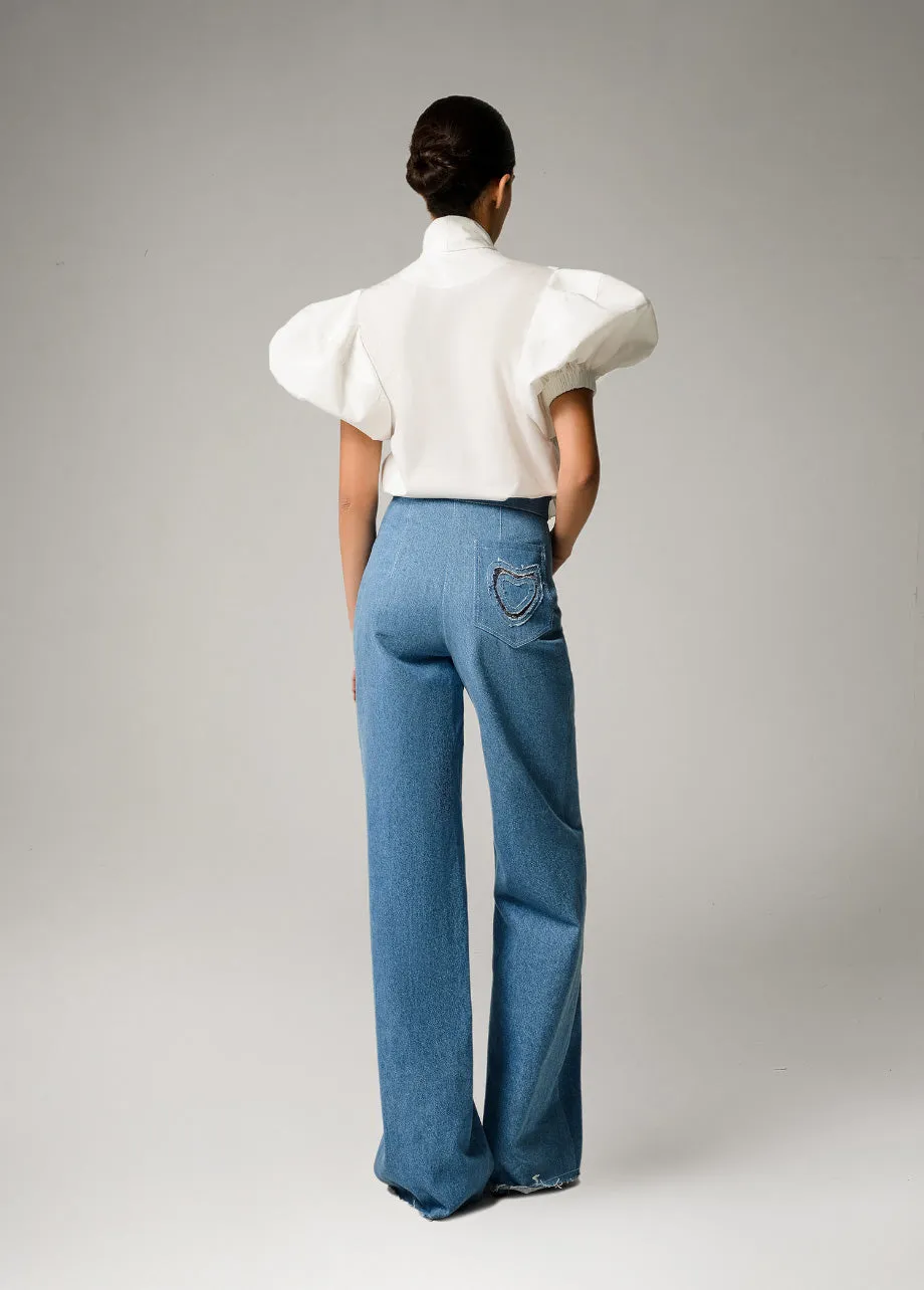 DAISY PUFF SLEEVES SHIRT