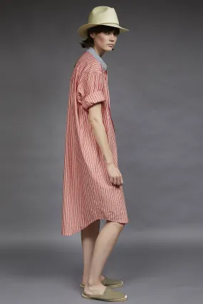 elongated shirt red stripe