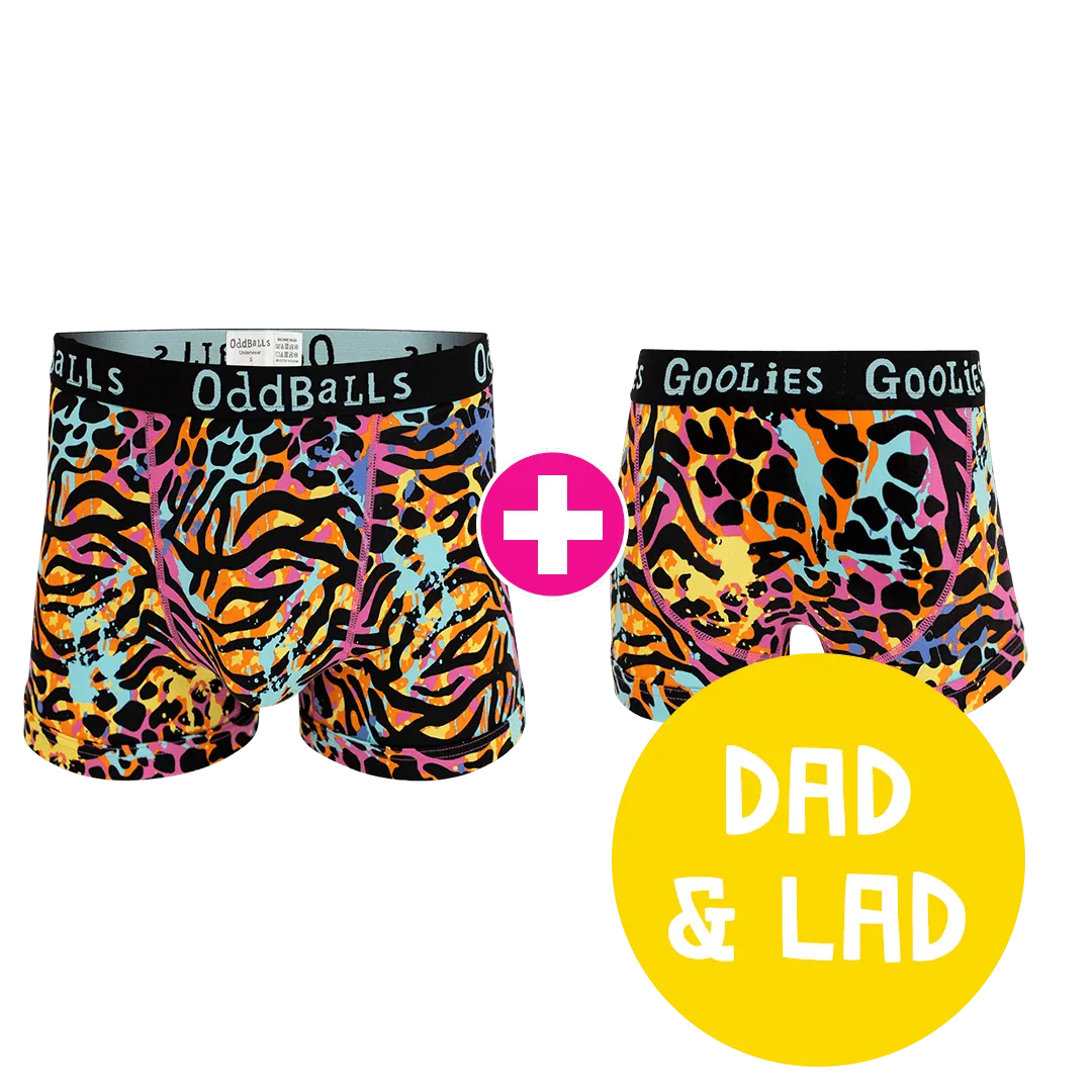 Filthy Animal Dad & Lad Bundle - Mens Boxer Shorts & Kids Boxer Shorts Bundle