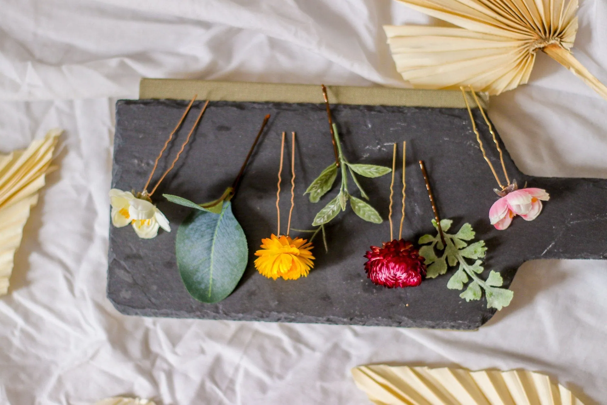Flower hair pins, Boho hair pins, Hidden Botanics Hair pins, Wedding Hair pins, Flower Pins Set
