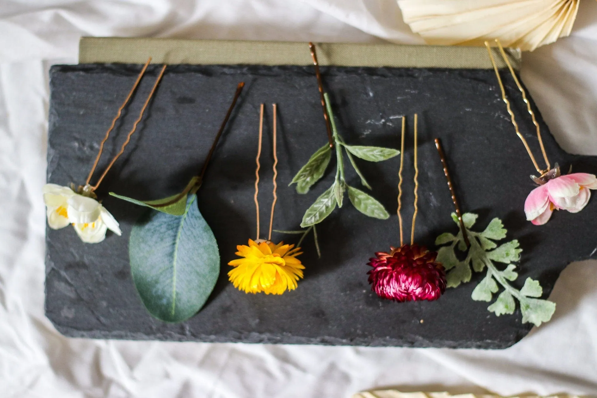 Flower hair pins, Boho hair pins, Hidden Botanics Hair pins, Wedding Hair pins, Flower Pins Set