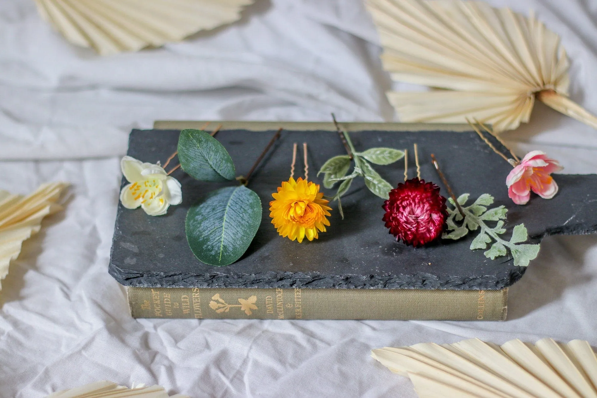 Flower hair pins, Boho hair pins, Hidden Botanics Hair pins, Wedding Hair pins, Flower Pins Set