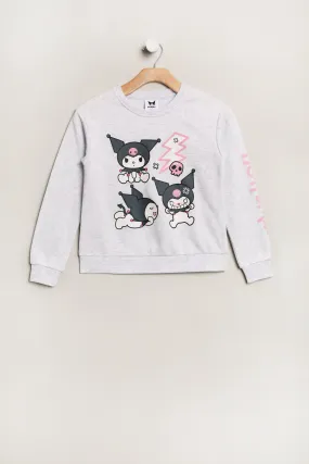 Girls' Kuromi Graphic Crew Neck Sweatshirt