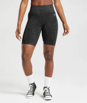 Gymshark Adapt Animal Seamless Cycling Shorts - Urban Grey/Black