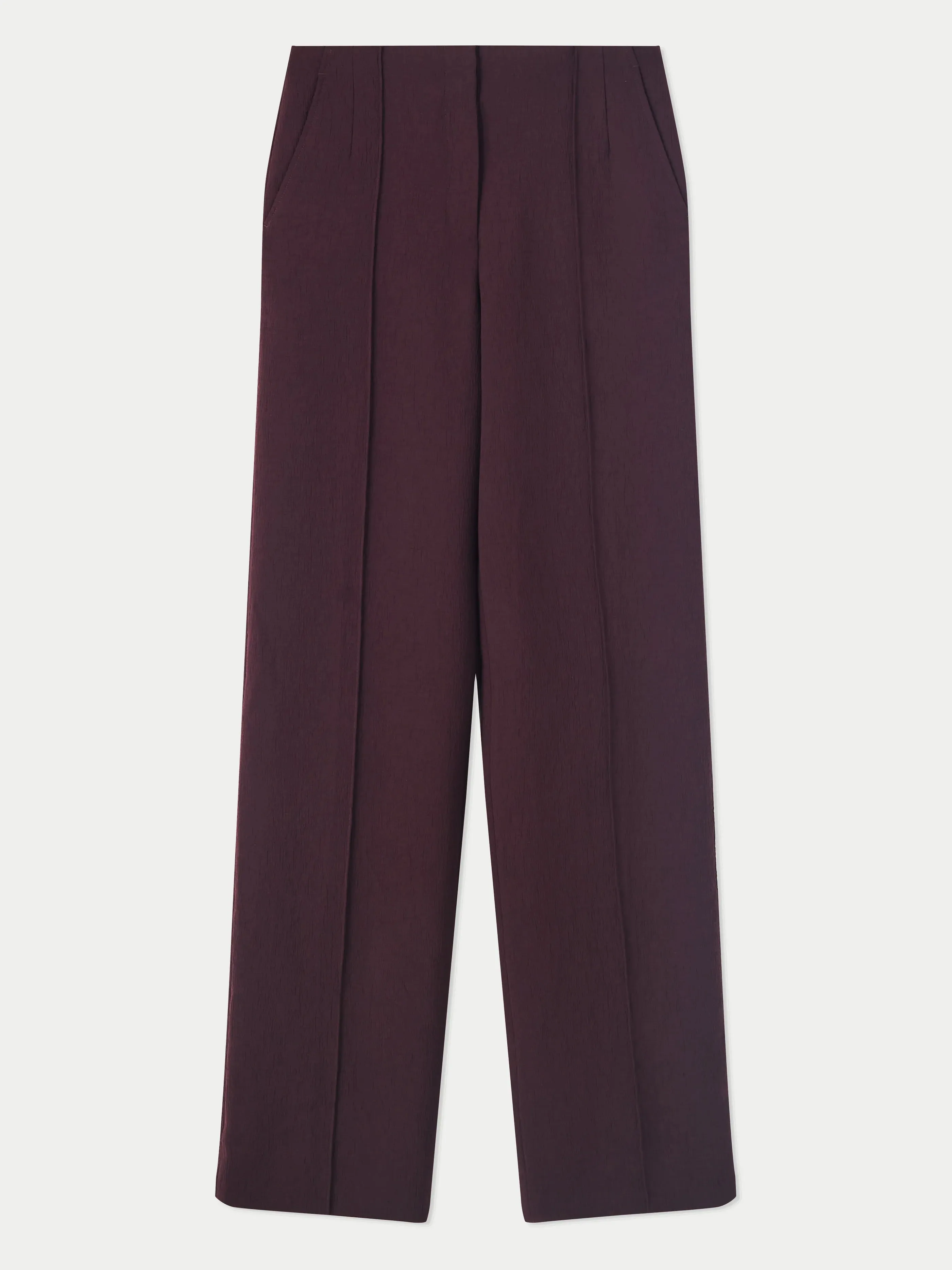 Hale Textured Trouser | Oxblood