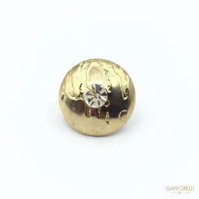 Half Ball Buttons Decorated with a Rhinestone - Art. 5631