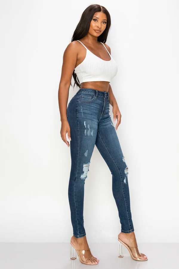 Harper - High Rise Destructed Skinny