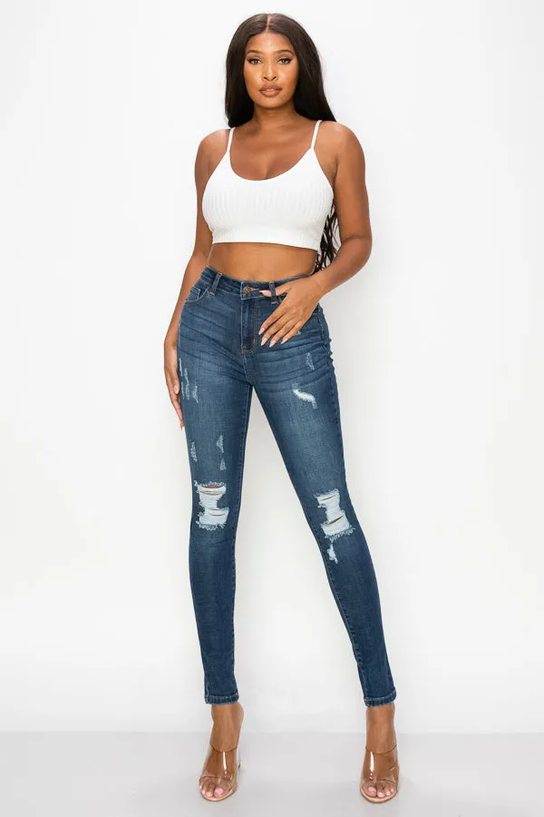 Harper - High Rise Destructed Skinny