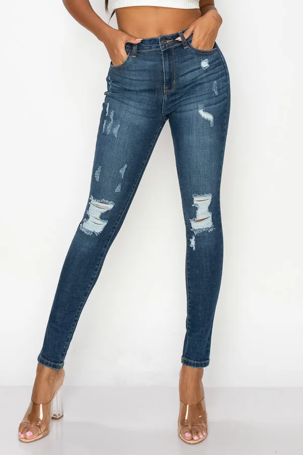 Harper - High Rise Destructed Skinny