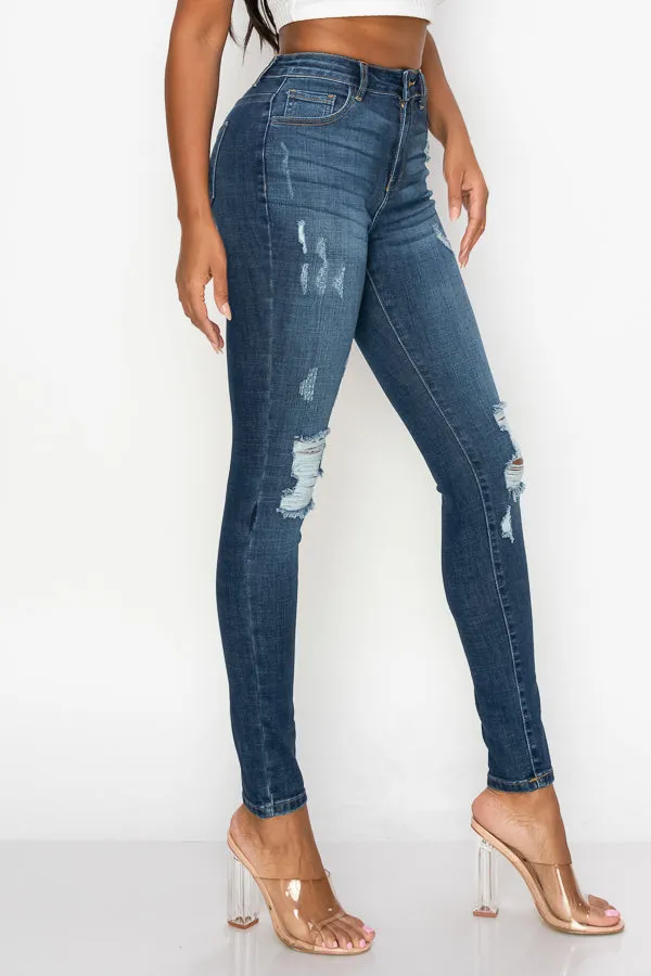 Harper - High Rise Destructed Skinny