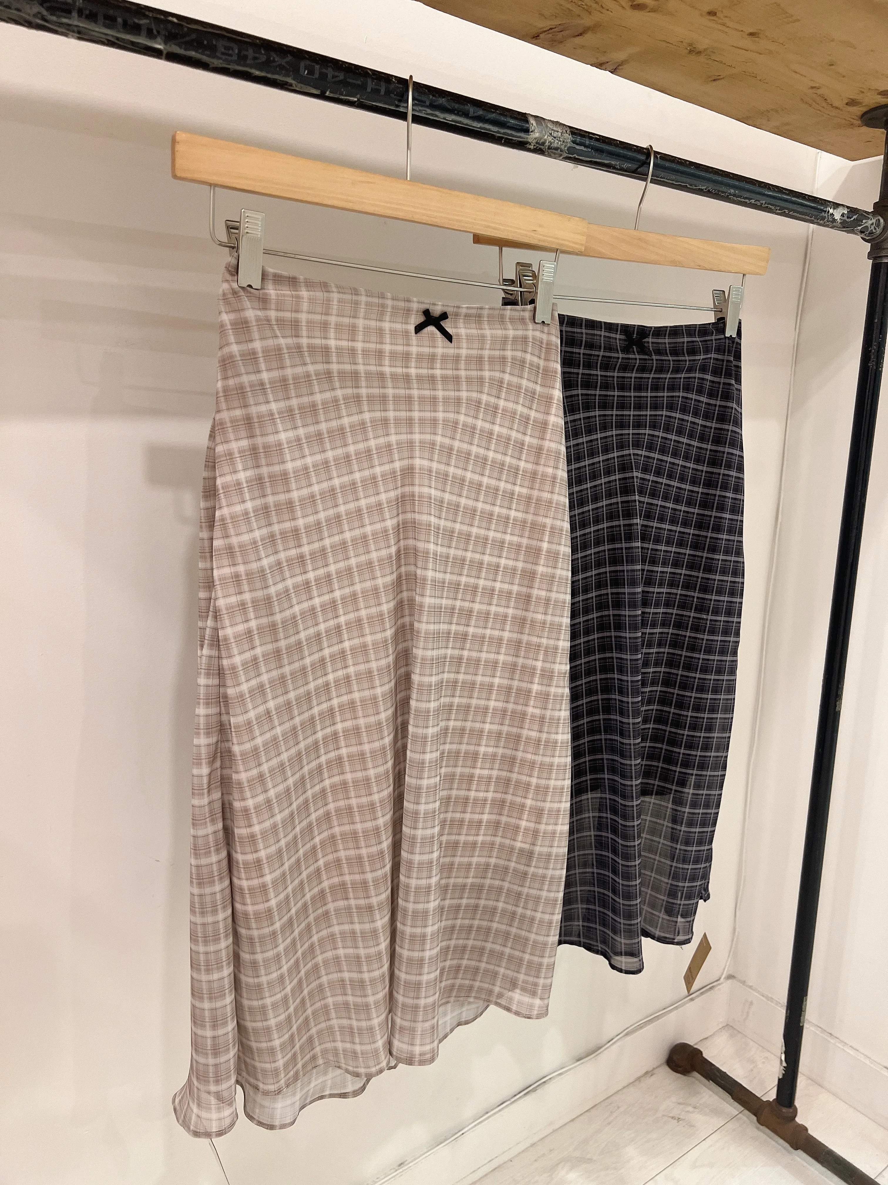 HEYA Plaid mesh skirt