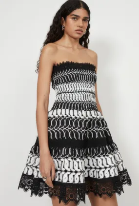 LAS DUNAS MINI DRESS BLACK/WHITE