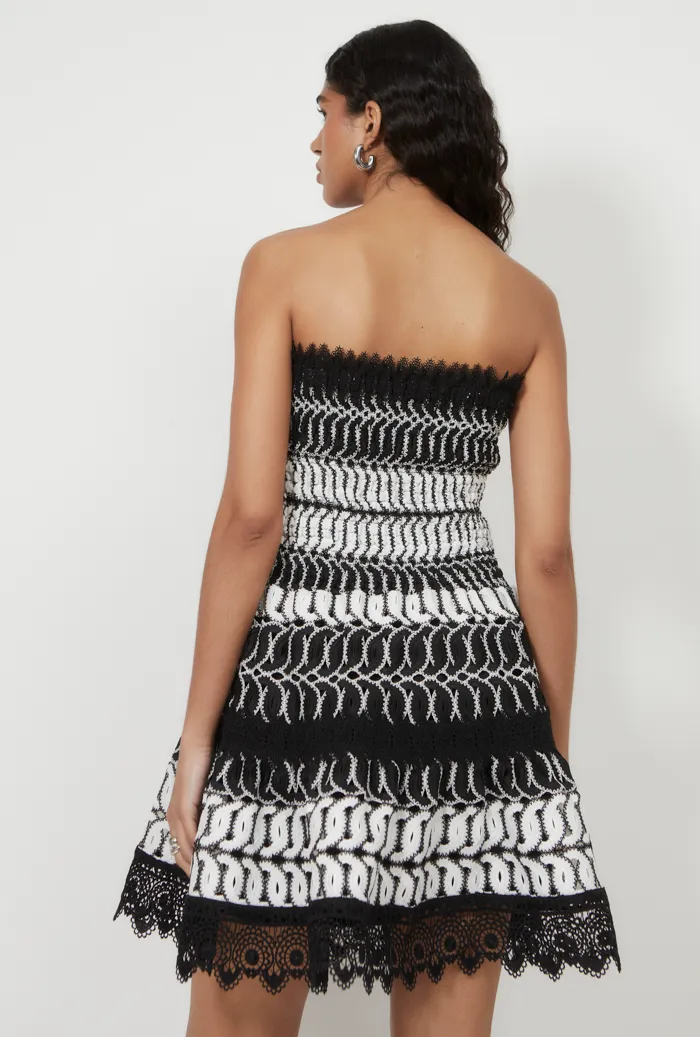 LAS DUNAS MINI DRESS BLACK/WHITE