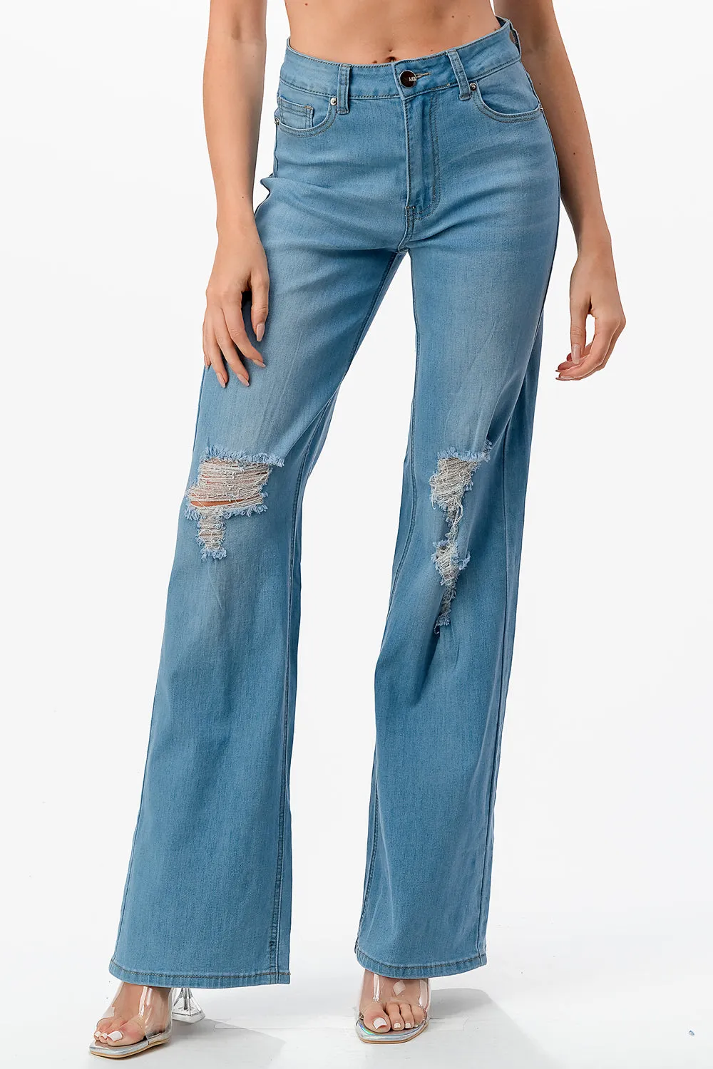 LM-040 WIDE LEG JEANS LIGHT BLUE
