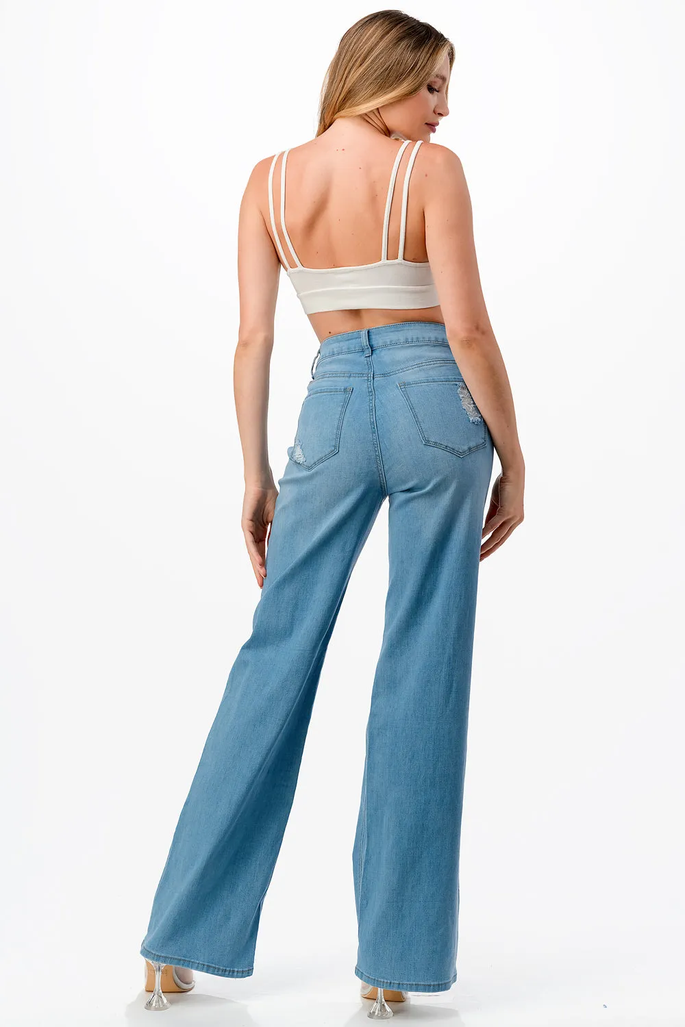 LM-040 WIDE LEG JEANS LIGHT BLUE