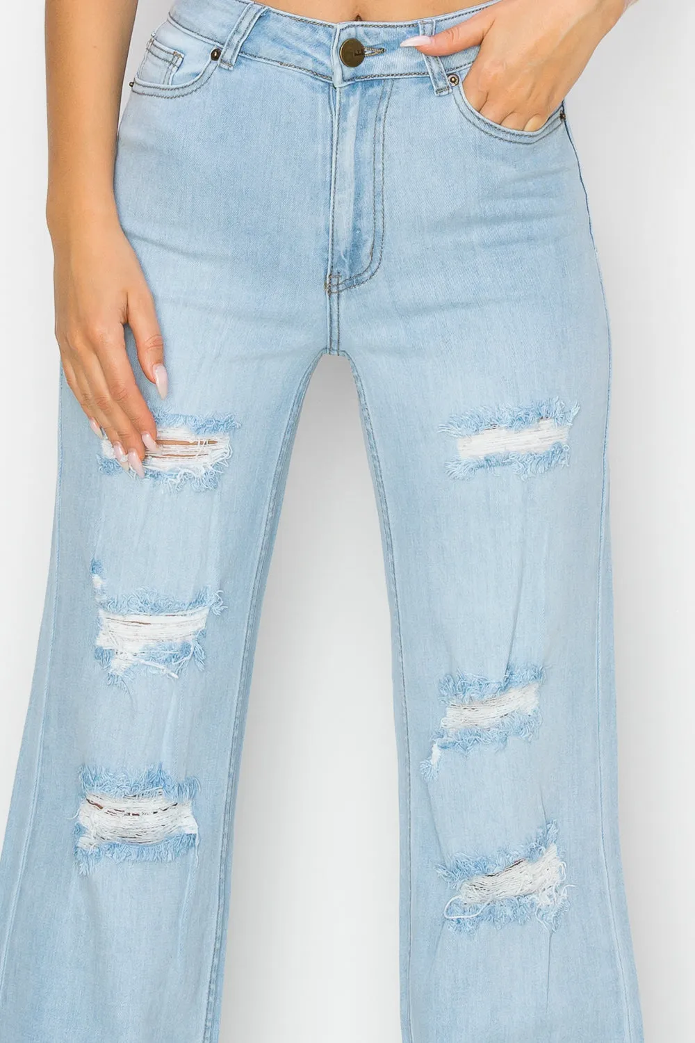 LM-042 WIDE LEG JEANS LIGHT