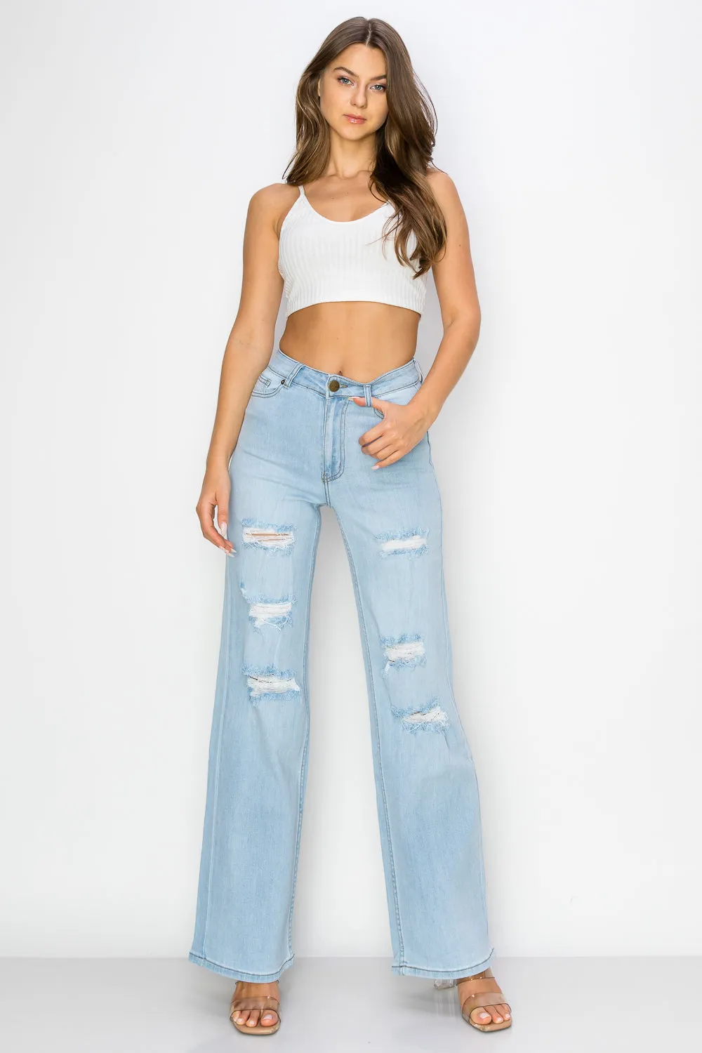 LM-042 WIDE LEG JEANS LIGHT