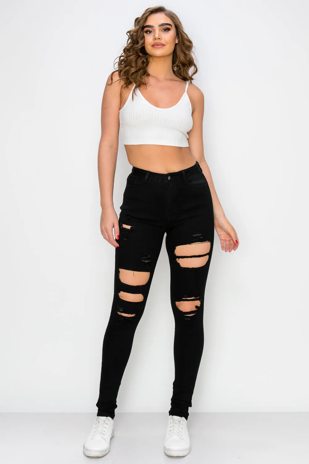 LO-207 RIPPED SKINNY DENIM