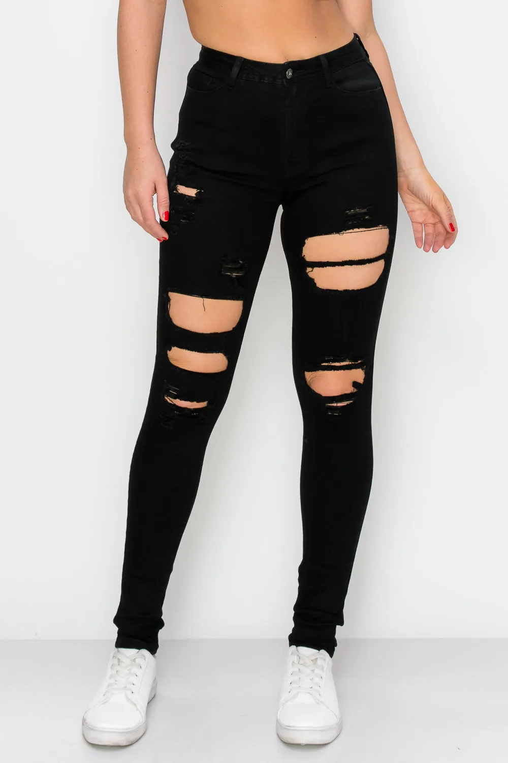 LO-207 RIPPED SKINNY DENIM