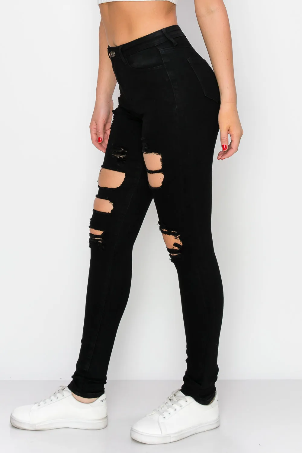 LO-207 RIPPED SKINNY DENIM