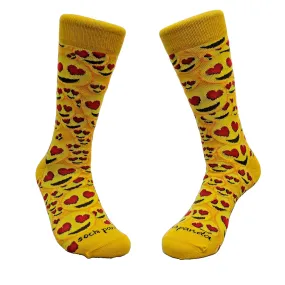 Love Eye Emoji Patterned Socks from the Sock Panda (Adult Medium - Women's Shoe Sizes 5-10)