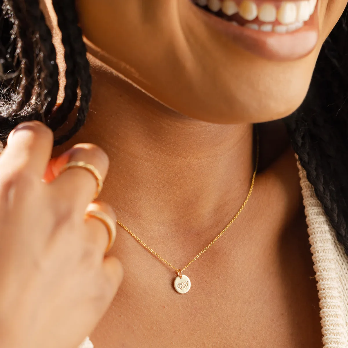 March Birth Flower Necklace