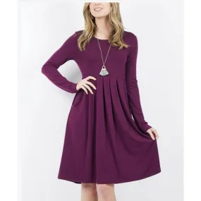 NWOT Dark Plum Long Sleeve T Shirt Dress