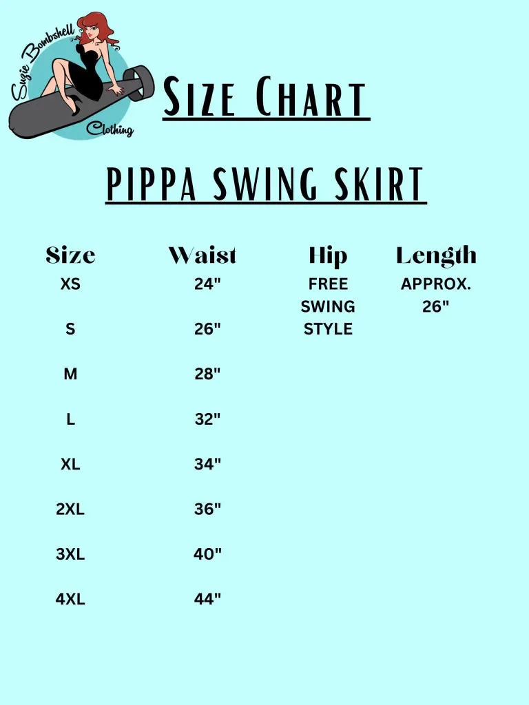 Pippa- The essential pin-up skirt Black